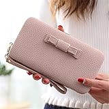 Women Phone Clutch Wallet, TraderPlus Multi-purpose Long Style Leather Clutch Handbag Bow-Knot Purse Cellphone Case for iPhone X/ 8/ 8 Plus/ 7/ 7 Plus/ Galaxy S8/ S7/ S7 edge