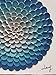 YaSheng Art - 24x24 inch 3D Metallic Bead light Blue Flowers Texture Oil Painting on Canvas Abstract Art Pictures Canvas Wall Art Paintings Modern Home Decor Abstract Paintings Ready to hang