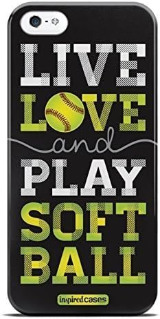 LES Custom Textured Live Love & Play Softball Case Iphone 6 Protective Phone Case