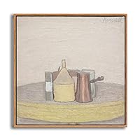 Framed Canvas Wall Art Metaphysical Still Life with Triangle by Giorgio Mordian Canvas Prints Home Artwork Decoration for Living Room,Bedroom - 16x16 inches