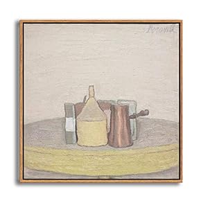 Framed Canvas Wall Art Metaphysical Still Life with Triangle by Giorgio Mordian Canvas Prints Home Artwork Decoration for Living Room,Bedroom - 16x16 inches