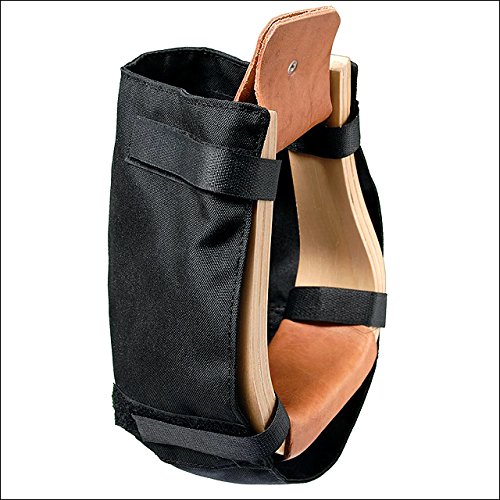 TOUGH 1 NYLON WESTERN HORSE STIRRUPS PAIR BLACK COVERS QUICK GRIP STRAPS