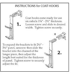 Officemate Double Coat Hooks for Cubicle