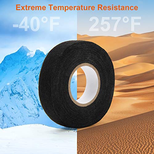 Adecco LLC 2 Rolls Wire Loom Harness Tape, Wiring Harness Cloth Tape