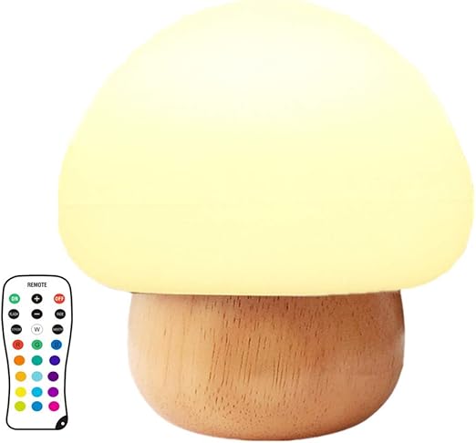 Dreamiracle Veilleuse Bebe Enfant Mignons Lampe De Chevet Forme De Champignon Avec Telecommande Pour Chambres Silicone Sur Et Changement De Couleur Amazon Fr Luminaires Et Eclairage