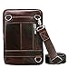 Sunmig Men's Vintage Genuine Leather Shoulder Bag Messenger Bags (brown-3803)