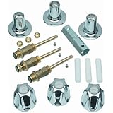 DANCO Bathtub and Shower 3-Handle Remodel/Rebuild Trim Kit for Price Pfister Verve Faucets | Knob Handle | 12H-2H, 12H-2C, 12H-18D | Chrome (39619)