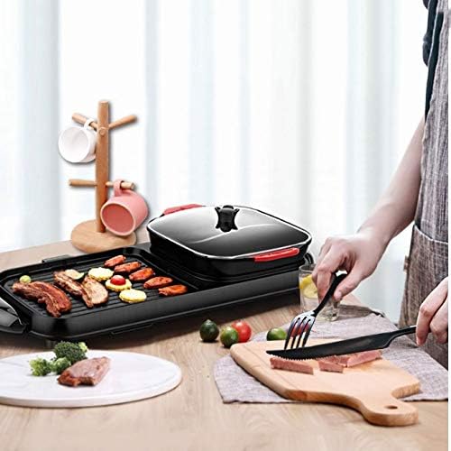 Review UXZDX CUJUX Electric Barbecue Hot Pot Barbecue Grill Smokeless Grill Pan Barbecue Hot Pot