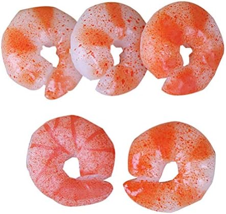 Joh05 1Pc 1:12 Simulational Plush Peeled Shrimp U-shaped Neck Pillow Prawns Meat Cushion Kids Toys