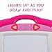 Magnetic Drawing Board for Kids - 4 Color Zone Erasable Magna Doodle Pad for Educational Sketching with Lights and Sounds - Great Gift for Boys and Girls 3+ - Pink and White