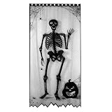 Heritage Lace Bones 38-Inch Wide by 84-Inch Drop Scenic Panel, Black