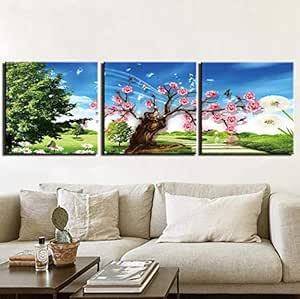 DHLZ Arte de la Pared de la Lona 3 Piezas de Pinturas Chinas Imágenes