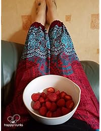 Happy Trunks Harem Pants - S M L XL 2XL - Womens Plus Hippie Bohemian Yoga Elephant Beach Casual Pants