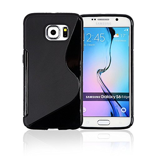 Galaxy S6 Case, Galaxy s6 Cases | Compatible with Samsung Galaxy s6 SIV S IV i9600 - Custom Pretty Wallet Thin Soft Gel Shell Cover Skin Phone Case by Cable and Case | Not Edge Compatible - Black