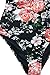 CUPSHE Women's One Piece Swimsuit Stripe Floral Halter Cutout Beach Swimwear, L