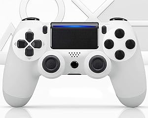 PS4 Controller Wireless Bluetooth Gamepad [Upgrade Version], Touch Panel Gamepad for PS4/3/Pro/Slim/PC with Dual Vibration, Headset Jack, Six-Axis, Evolved Joystick,Suit Spider-Man, Ghost of Tsushima.