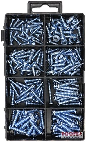 High Value Small Pan head Phillips Drive Sheet Metal Screws Assortment, 175 Pack