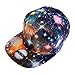 ZLYC Starry Galaxy Sky Neon Pattern Flatbill Snapback Adjust Baseball Cap Hat