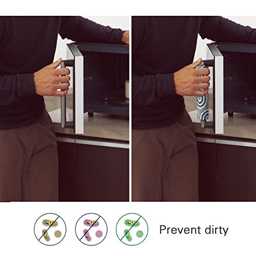 OUGAR8 Microwave Door Handle Cover-Catches Drips,Dust,Smudges and Fingerprints Leaving for Oven Handle Covers Home Kitchen Appliances Decoration (Circle,6" 3.5")