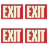 Headline Sign 4792 Glow-in-The-Dark Exit Sign, 8 Inches by 12 Inches, 4 Packs
