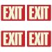 Headline Sign 4792 Glow-in-The-Dark Exit Sign, 8 Inches by 12 Inches, 4 Packs