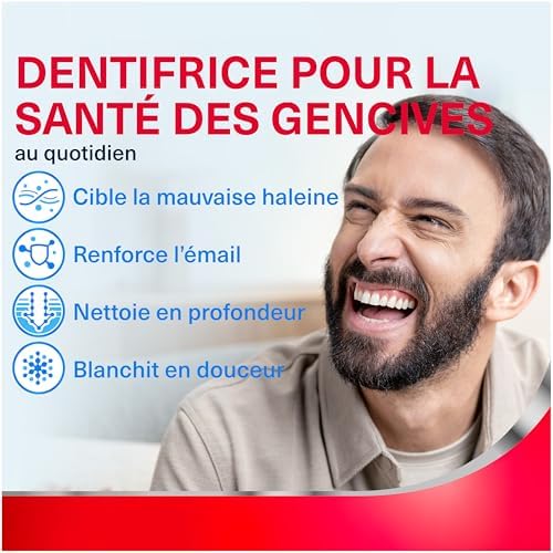 - Dentifrice Complete Protection Fraîcheur Intense - Offre 8 Bénéfices Spécifiques pour des Gencives Saines & des Dents Fortes - Aide à Garder l'Haleine Fraiche - 2 x 75 ml