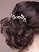 Yean Bride Wedding Hair Pins Crystal Bridal Hair Accessories for Women and Girls (Pack of 3) (Silver)