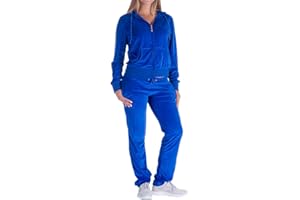 LeeHanTon Womens Jogging Suits Sets Running Velour Outfit Zipper Warm Up 2 Pieces Hoodie and Pant Tracksuit
