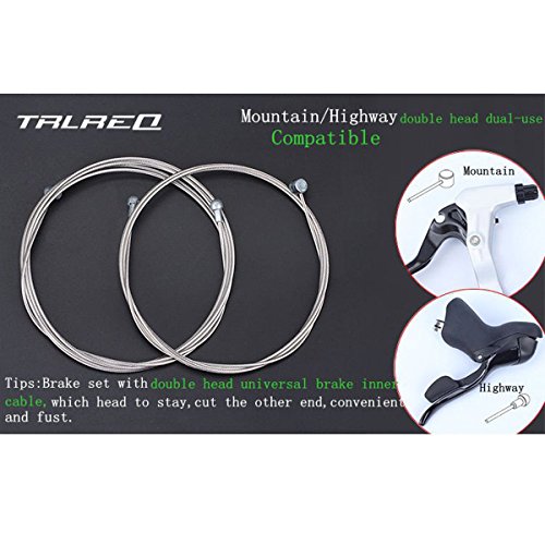 dolphin1986 Bicycle Brake Cable Bike Braking Cable Line Wire Hose Housing Set Bicycle Parts Accessories (Black) - Thumbnail 2