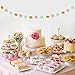 Hangnuo Circle Dots Paper Garland Backdrop Banner for Wedding Baby Shower Decoration - Pink, Mint, Glitter Gold, Small