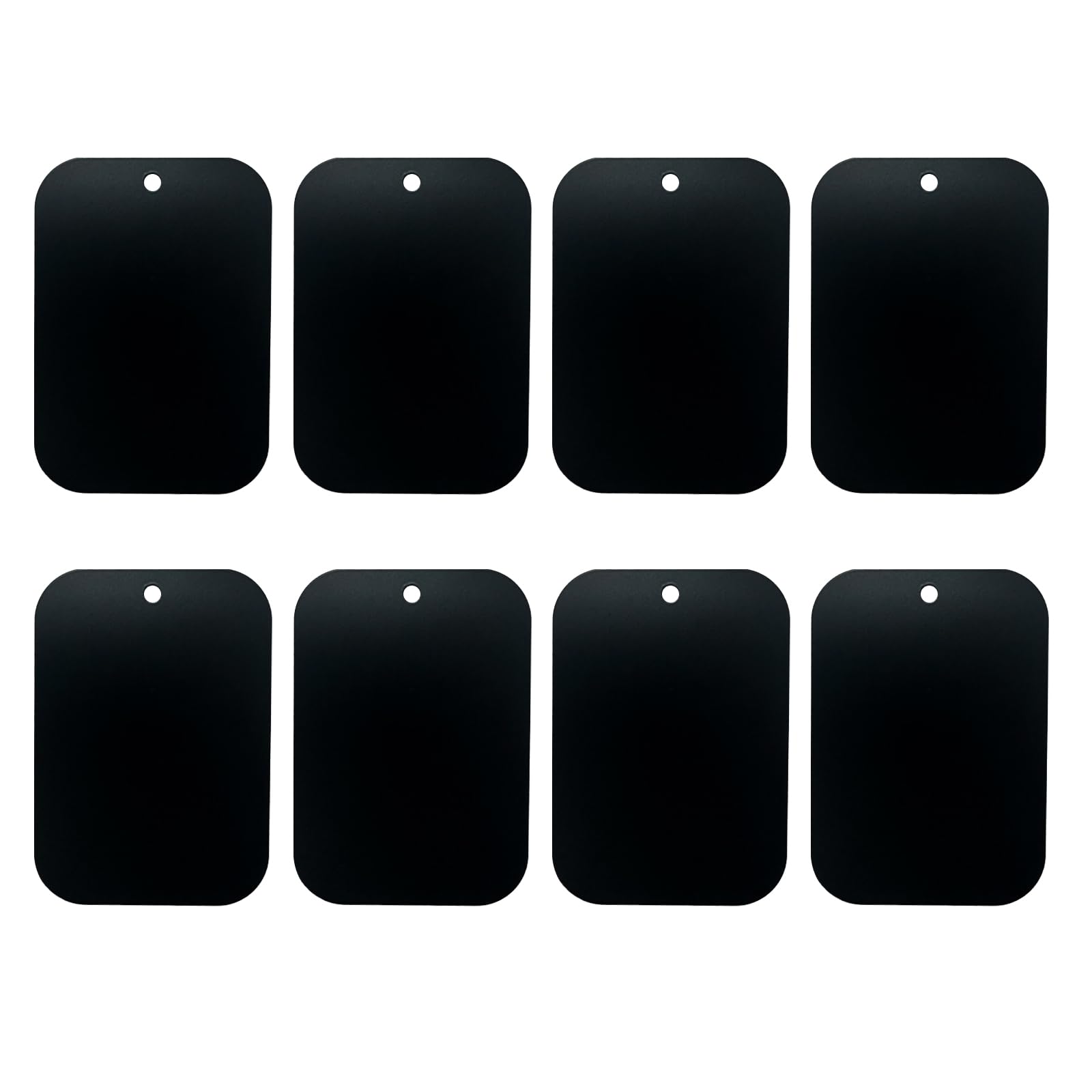 GDMINLO Mount Metal Plate（8Pack） for Magnetic Car Mount Phone Holder with Full Adhesive for Phone Magnet, 8X Rectangular (Black)