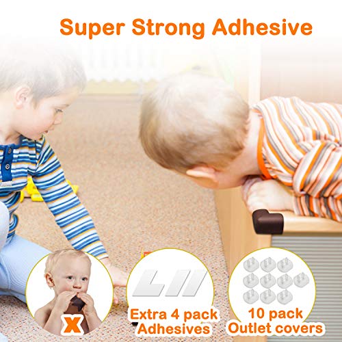 Baby-Proofing-Corner-Protector-12-Pack-NBR-Material-Thickening-Brown-Corner-Guards-for-Furniture-Desk-Child-Safety-Corner-Bumper-Table-Corner-Covers-for-Kids