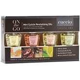Cuccio Naturale Mini Cuticle Revitalizing Oils &ndash; Winter Hydration Repair for Dry Cuticles &amp; Nails, Paraben-Free Spa Fragrances, Women&rsquo;s Gift Set, 4 Pc