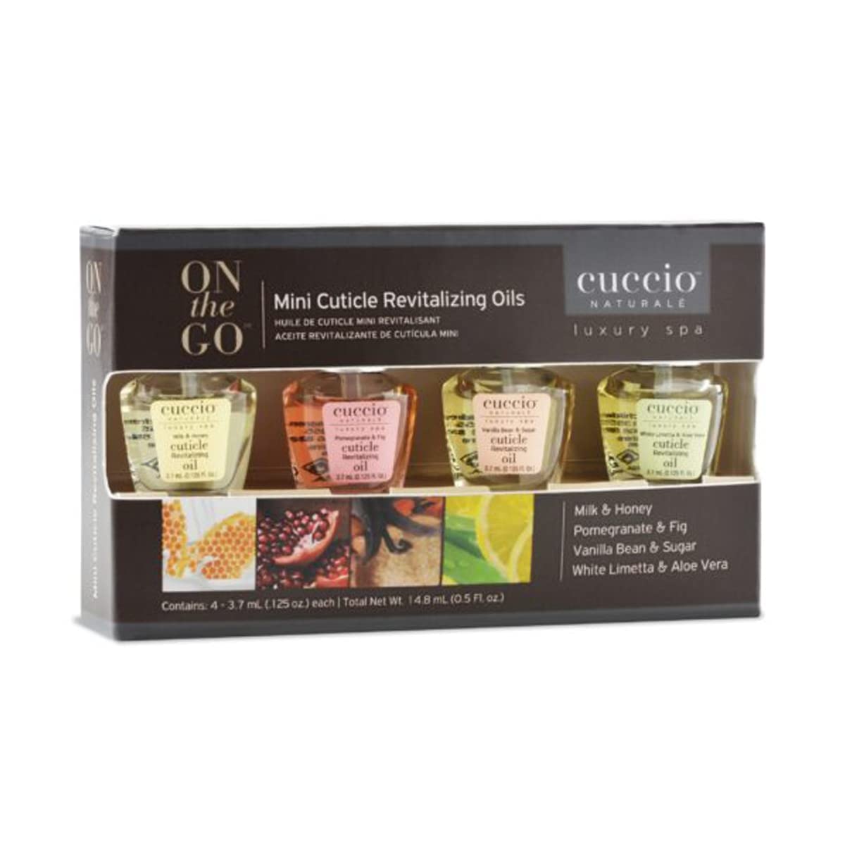 Cuccio NATURALÉ Professional Manicure - Mini Cuticle Revitalizing Oil Pack- 4 x 3.7ml Cuticle Oil