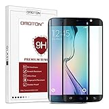 OMOTON Samsung Galaxy S6 Edge Screen Protector - Full Coverage Tempered Glass Screen Protector for Samsung Galaxy S6 edge with [9H Hardness] [Crystal Clear] [Scratch Resist] [No-Bubble] ,Black