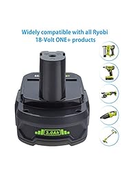 Powerextra 2 Pack 3000 mAh Ryobi 18 V Batería de litio para Ryobi 18 V ONE+ P102 P103 P104 P105 P107 P109 P122 Herramientas de alimentación inalámbricas