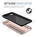 MoKo Case Fit iPod Touch 2019 Released iPod Touch 7 / iPod Touch 6 / iPod Touch 5, 2 in 1 Shock Absorbing TPU Bumper Ultra Slim Protective Case with Hard Back Cover - Rose Gold