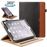 ZoneFoker New iPad Mini 5 7.9 inch 2019 Tablet Leather Case, Auto Sleep/Wake 360 Degree Rotating Multi-Angle Viewing Folio Stand Cases with Pencil Holder for iPad Mini5 5th Generation - Black/Brown