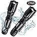 Wsky LED Tactical Flashlight, Best S2000 Water Resistant Work Light Flashlight with 5 Modes, Zoomable, Perfect for Camping Biking Hiking Home Emergency or Gift-Giving (Batteries Not Included)