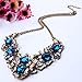 Beautiful Charming Antique Gold Crystal Rhinestone Chunky Women Collar Necklace
