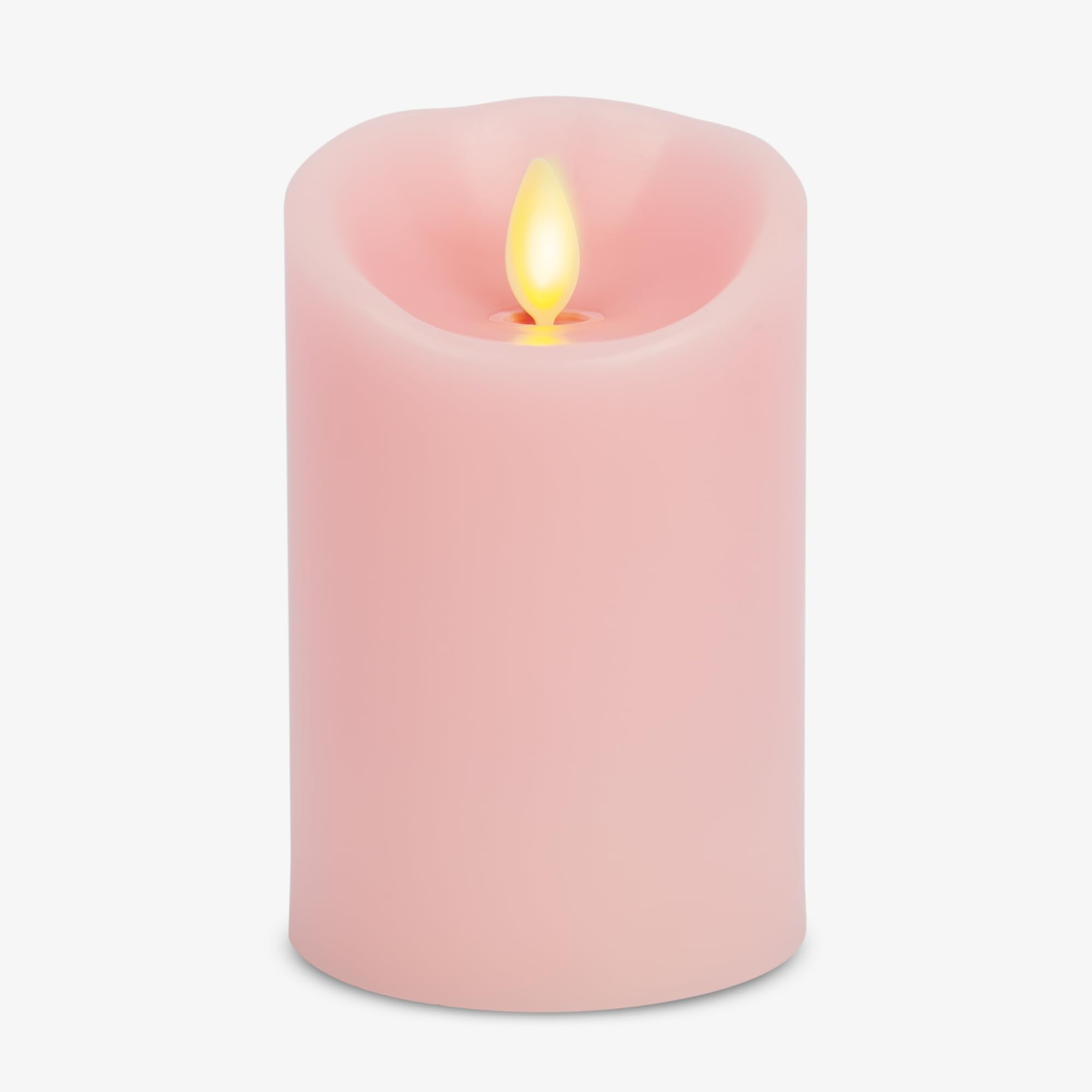 Luminara Flameless LED Battery Operated Flickering Pillar Moving Flame Candles (Saga Rose, 3" x 4.5") Image Luminara Flameless LED Battery Operated Flickering Pillar Moving Flame Candles (Saga Rose, 3" x 4.5") Image