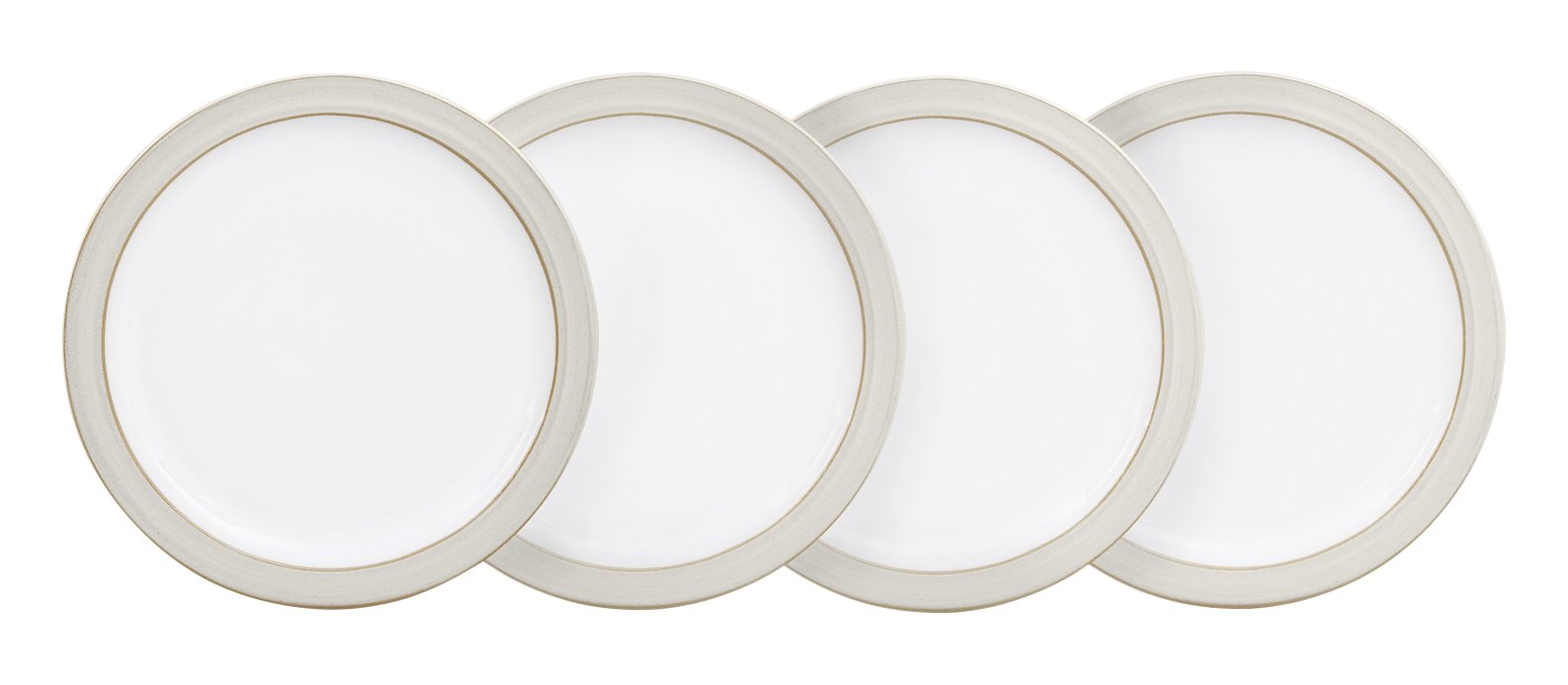Denby 375041103 Natural Canvas Plate Set, Cream, Small, Set of 4