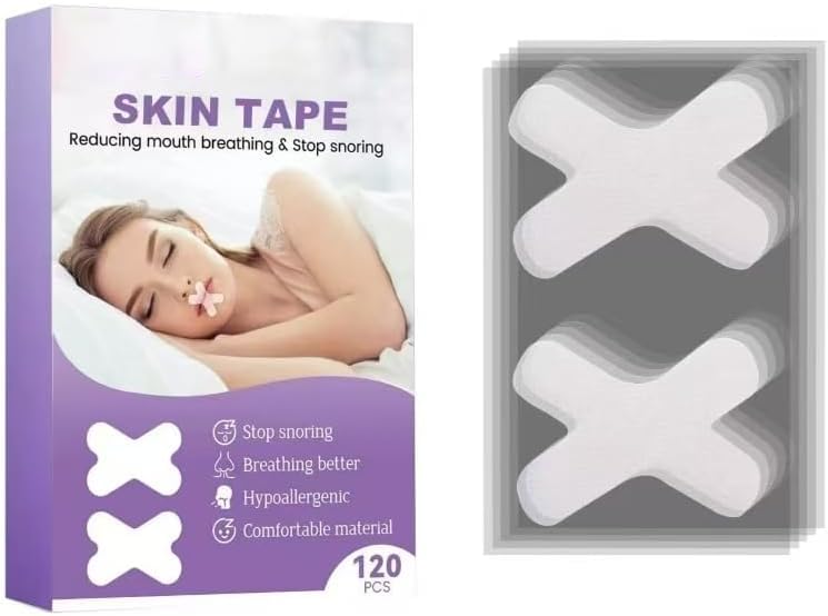 Photo 1 of LUO ZHENG TAO CI YI SHU Gentle Transparent White Tape 120 Pcs - Hypoallergenic Tapes Strips for Sensitive Skin, Painless Removal, Breathable Comfortable to Exercise