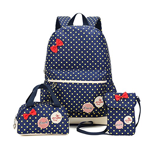 Boys girl school bags set polka dot bookbag school back…