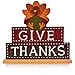 Gift Boutique Thanksgiving Decorations Table Topper 3 Pack Give Thanks Happy Harvest Decor Fall Autumn Turkey Pumpkin Centerpiece Indoor Home Accessories