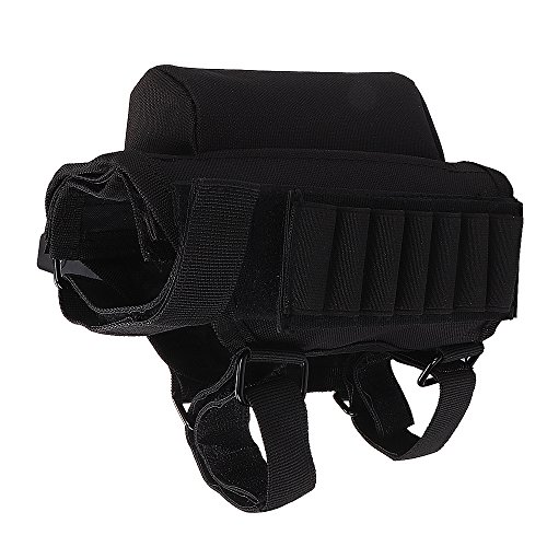 Buttstock Ammo Holder Pouch - Adjustable Tactical Stock Ammo Buttstock Shell Holder Zippered Pouch Pistol Rifle Stock Pack Cheek Rest Pouch With Ammo Carrier Case For .308 - .300Winmag Black Buttstock Ammo Holder Pouch - Adjustable Tactical Stock Ammo Buttstock Shell Holder Zippered Pouch Pistol Rifle Stock Pack Cheek Rest Pouch With Ammo Carrier Case For .308 - .300Winmag Black