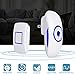  Adoric Wireless Doorbell Kit - 1 Plug-In Receiver & 1 Remote Push Button - Strong Wireless Connection, 36 Beautiful Melodies, CD Quality Bells, LED Flash (White)