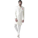 KISAH Men's Kurta Sherwani Set - Traditional Indian Ethnic Wear for Men - Ideal for Weddings, Festivals & Celebrations