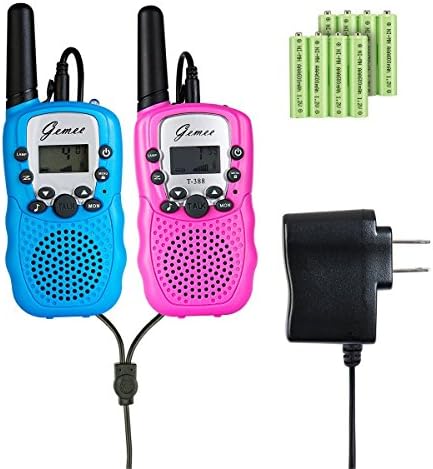 Walkie talkies for kids GEMEE 22 Channel Two Way Radio Up to Use 3 Miles Hand-held Mini Walkie Talkies with Flashlight Festival Gift