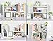 PAG Desk Organizer Desktop Shelf Adjustable Countertop Bookshelf Small Table Shelves Book Organizer Office Organization for Desk, White